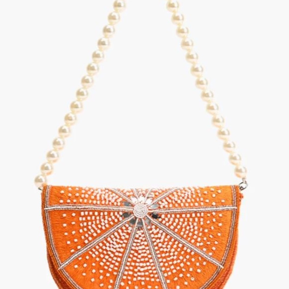 NWT ⚜️🍊⚜️ Viral America & Beyond Beaded Orange Bag